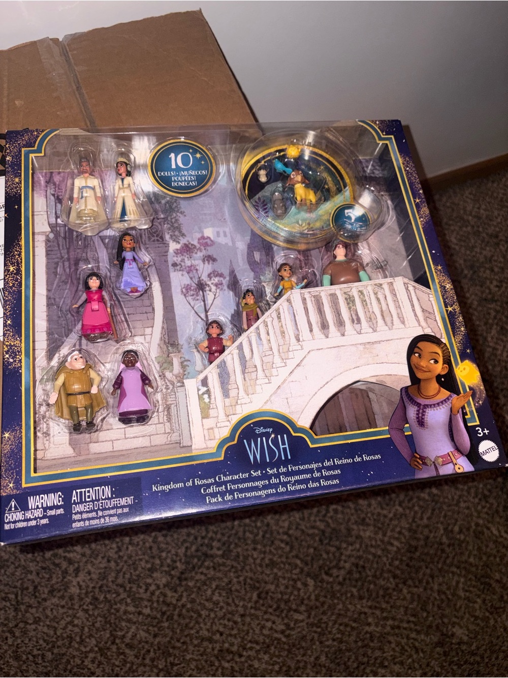 Disney Wish Kingdom of Rosas Play Figure Set - Purple, Gold, Blue